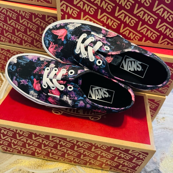 Vans New W / Box Vans Authentic Warped Floral Low Top Lace Up Shoes - Picture 9 of 11